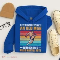 Never Underestimate An Old Who Knows Mixed Martial Arts Great Gift Hoodie thumb 4