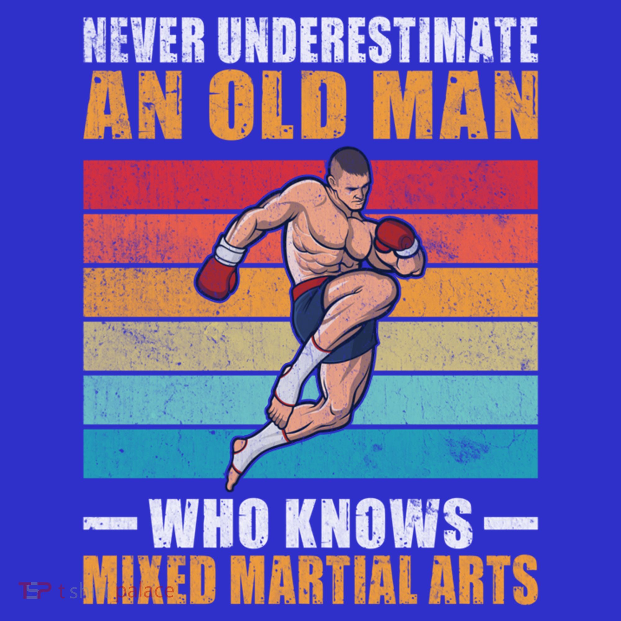 Never Underestimate An Old Who Knows Mixed Martial Arts Great Gift Hoodie