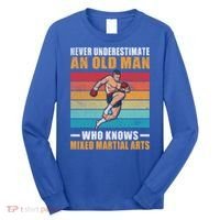 Never Underestimate An Old Who Knows Mixed Martial Arts Great Gift Long Sleeve Shirt thumb 0