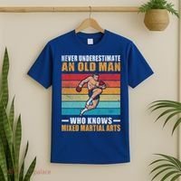 Never Underestimate An Old Who Knows Mixed Martial Arts Great Gift T-Shirt thumb 2