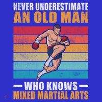 Never Underestimate An Old Who Knows Mixed Martial Arts Great Gift Baby Bodysuit thumb 2