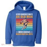 Never Underestimate An Old Who Knows Mixed Martial Arts Great Gift Toddler Hoodie thumb 0
