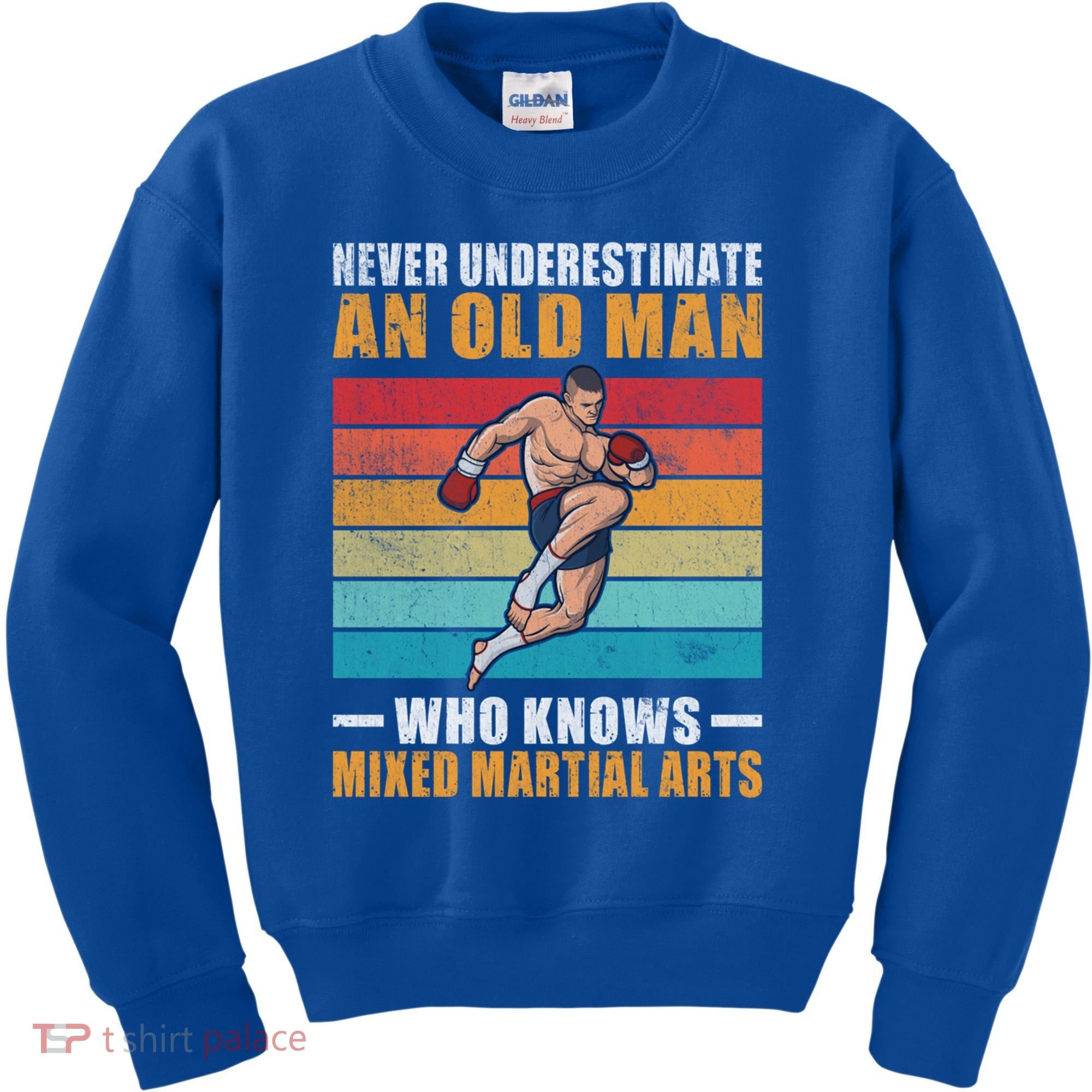 Never Underestimate An Old Who Knows Mixed Martial Arts Great Gift Kids Sweatshirt