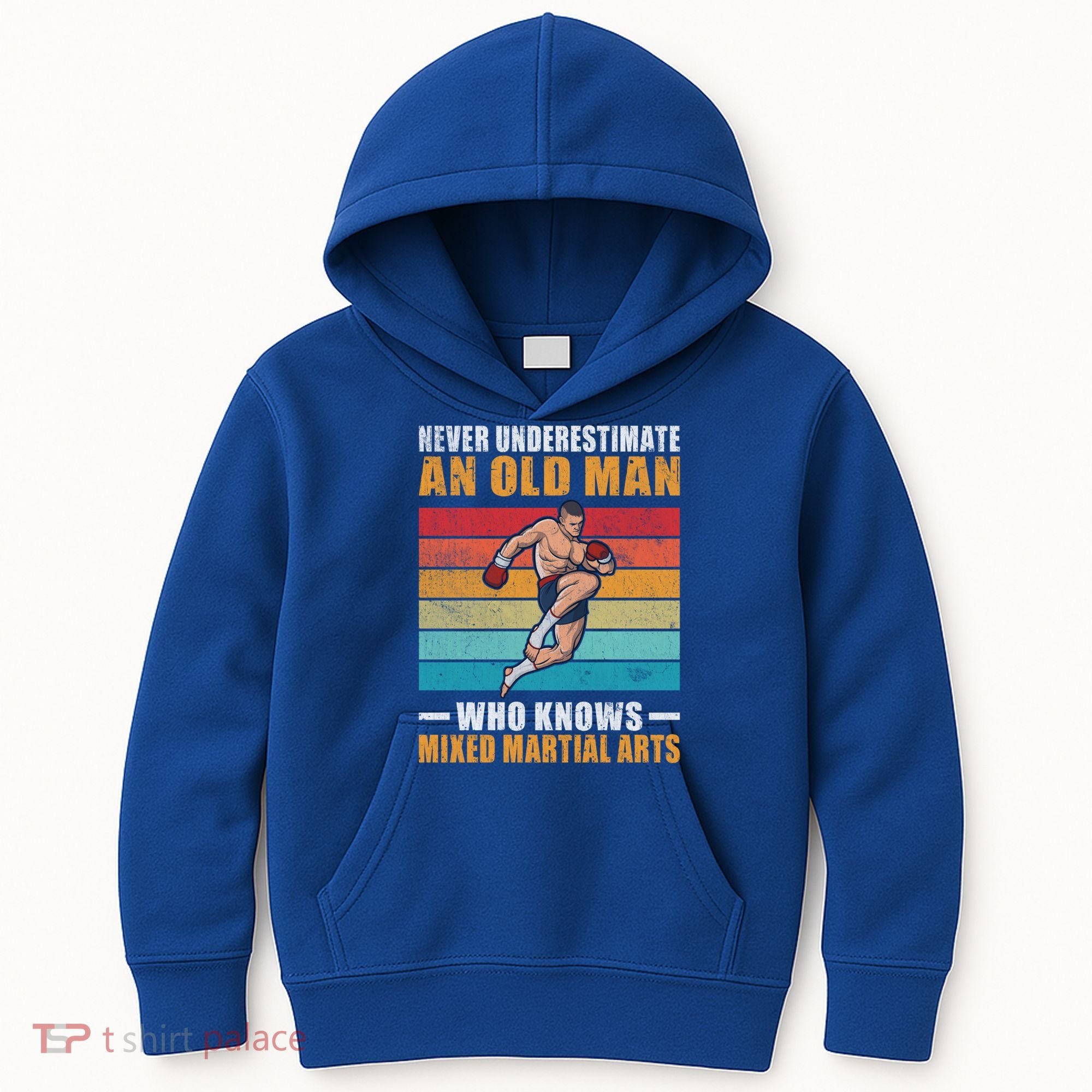 Never Underestimate An Old Who Knows Mixed Martial Arts Great Gift Kids Hoodie