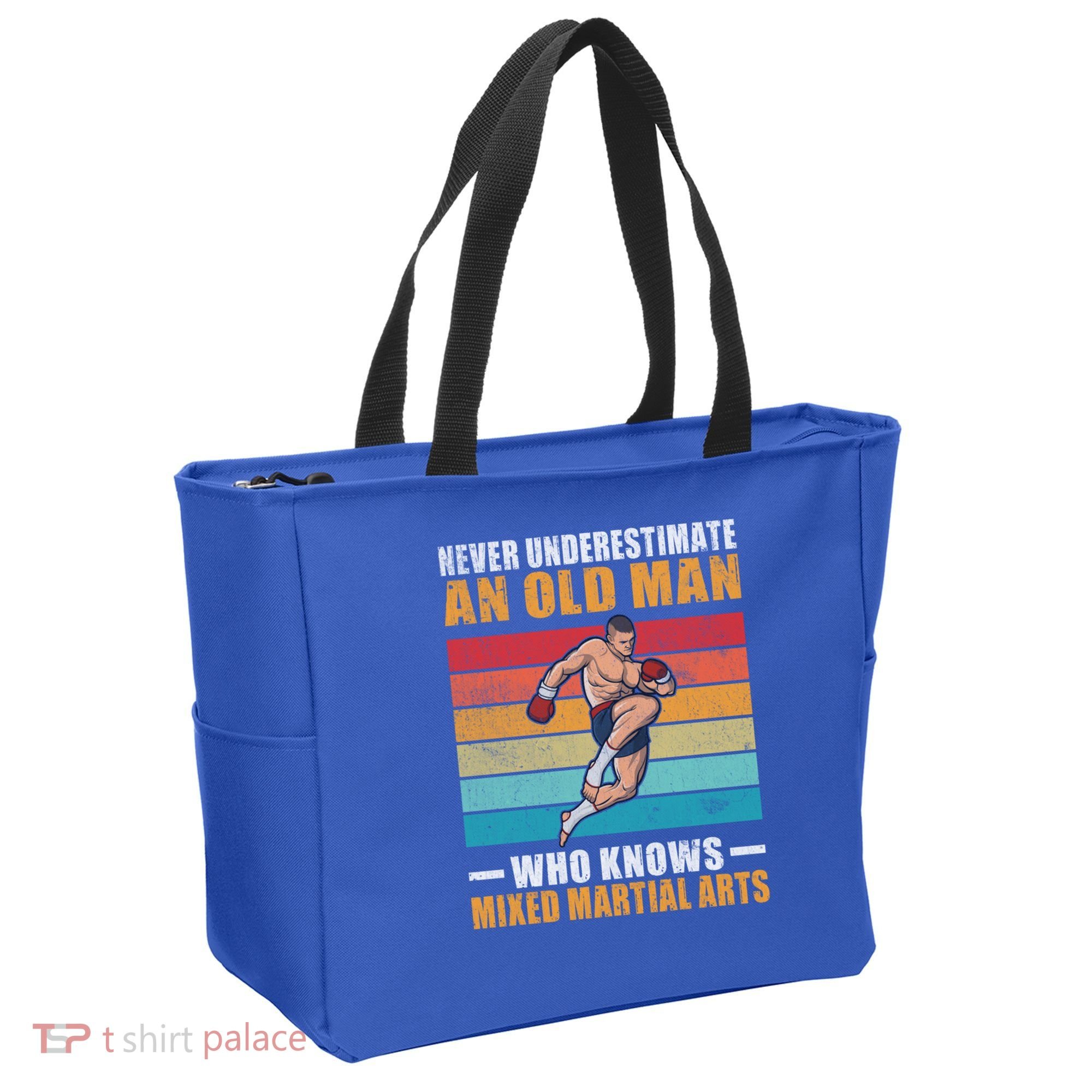 Never Underestimate An Old Who Knows Mixed Martial Arts Great Gift Tote Bag