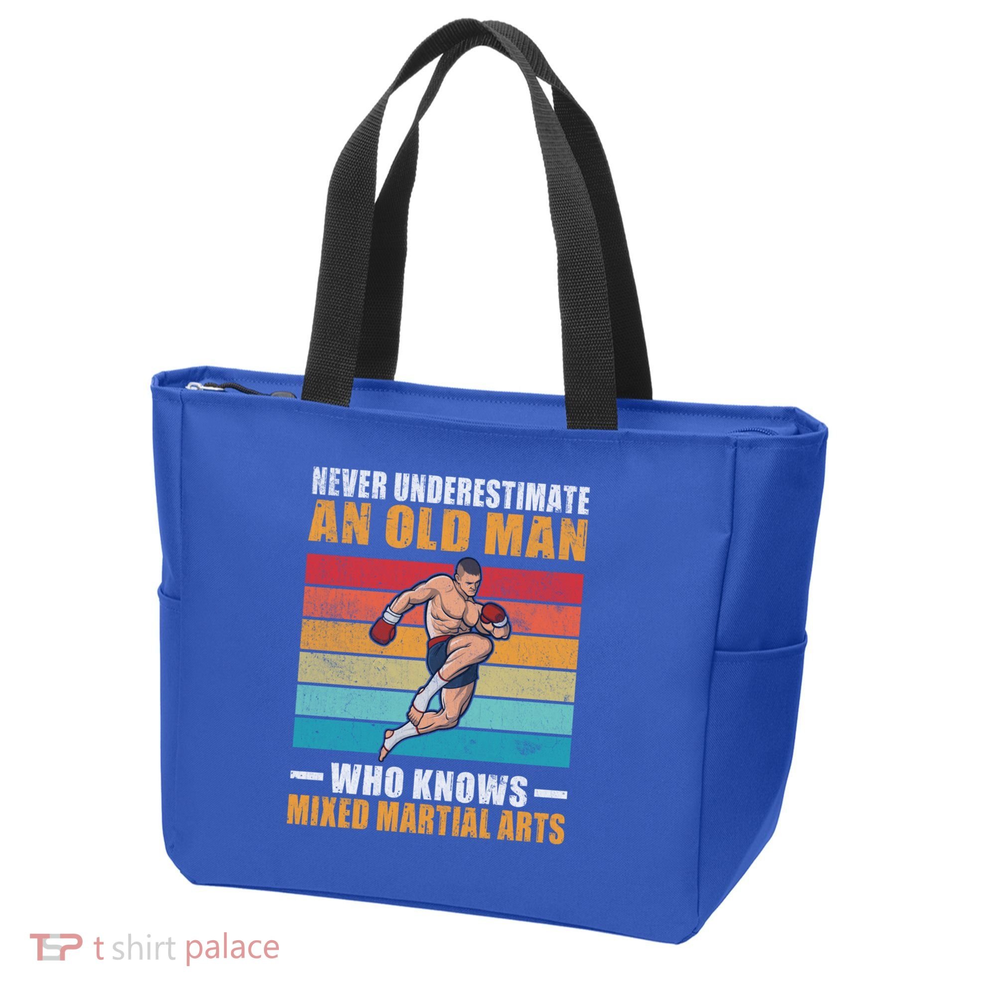 Never Underestimate An Old Who Knows Mixed Martial Arts Great Gift Tote Bag