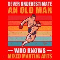 Never Underestimate An Old Who Knows Mixed Martial Arts Great Gift Santa Hat thumb 1