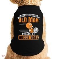 Never Underestimate An Old Man With A Bocce Ball Doggie Tank thumb 0