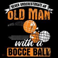 Never Underestimate An Old Man With A Bocce Ball Women's Hoodie thumb 2