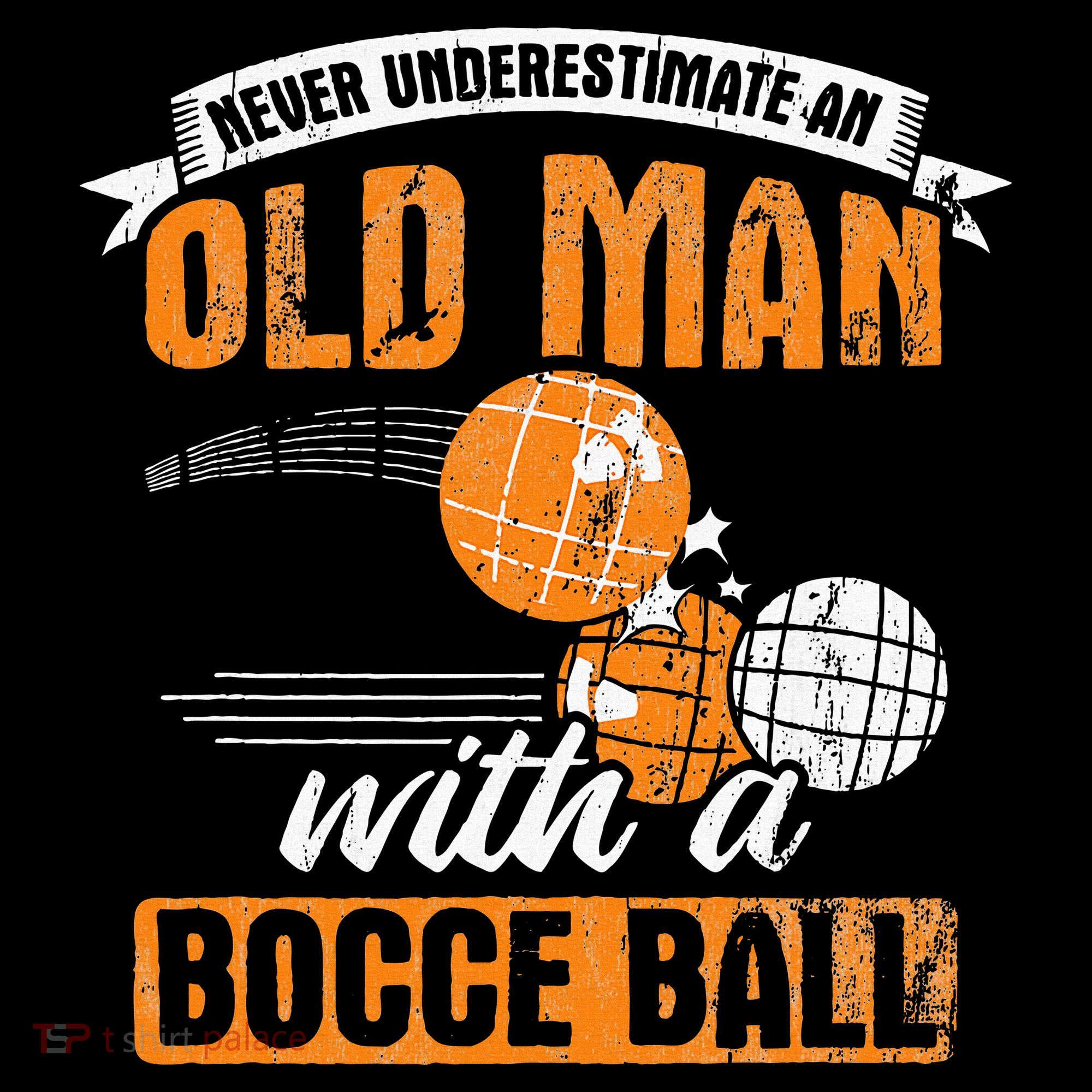 Never Underestimate An Old Man With A Bocce Ball Women's Hoodie
