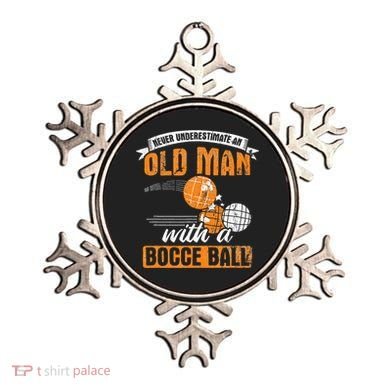 Never Underestimate An Old Man With A Bocce Ball Ornament