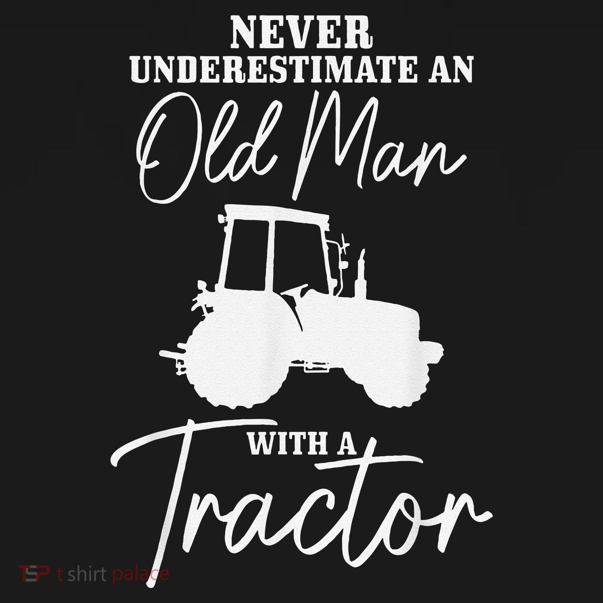 Never Underestimate An Old Man With A Tractor Funny Farmer Apron