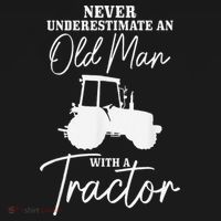 Never Underestimate An Old Man With A Tractor Funny Farmer Women's Tank Top thumb 5