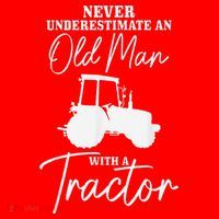 Never Underestimate An Old Man With A Tractor Funny Farmer Santa Hat thumb 1