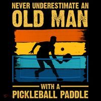 Never Underestimate An Old Man With A Pickleball Paddle Sweatshirt thumb 3