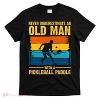 Never Underestimate An Old Man With A Pickleball Paddle T-Shirt thumb 0