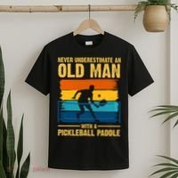 Never Underestimate An Old Man With A Pickleball Paddle T-Shirt thumb 2