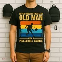 Never Underestimate An Old Man With A Pickleball Paddle T-Shirt thumb 6