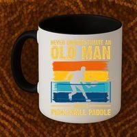 Never Underestimate An Old Man With A Pickleball Paddle Coffee Mug thumb 2