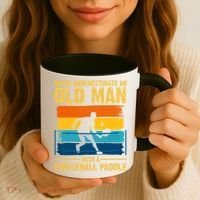 Never Underestimate An Old Man With A Pickleball Paddle Coffee Mug thumb 3