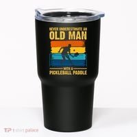 Never Underestimate An Old Man With A Pickleball Paddle Tumbler thumb 0