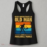 Never Underestimate An Old Man With A Pickleball Paddle Women's Tank Top thumb 3