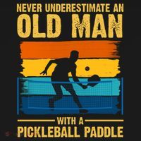 Never Underestimate An Old Man With A Pickleball Paddle Baby Bodysuit thumb 2