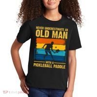 Never Underestimate An Old Man With A Pickleball Paddle Kids T-Shirt thumb 2