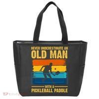Never Underestimate An Old Man With A Pickleball Paddle Tote Bag thumb 0
