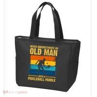 Never Underestimate An Old Man With A Pickleball Paddle Tote Bag thumb 3