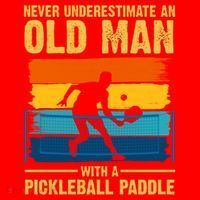 Never Underestimate An Old Man With A Pickleball Paddle Santa Hat thumb 1