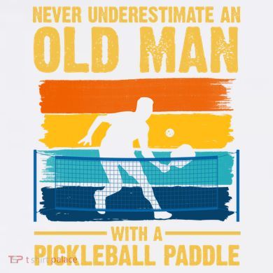 Never Underestimate An Old Man With A Pickleball Paddle Comfort Colors Garment-Dyed Hooded Sweatshirt