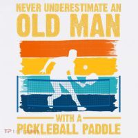 Never Underestimate An Old Man With A Pickleball Paddle Comfort Colors Garment-Dyed Hooded Sweatshirt thumb 2