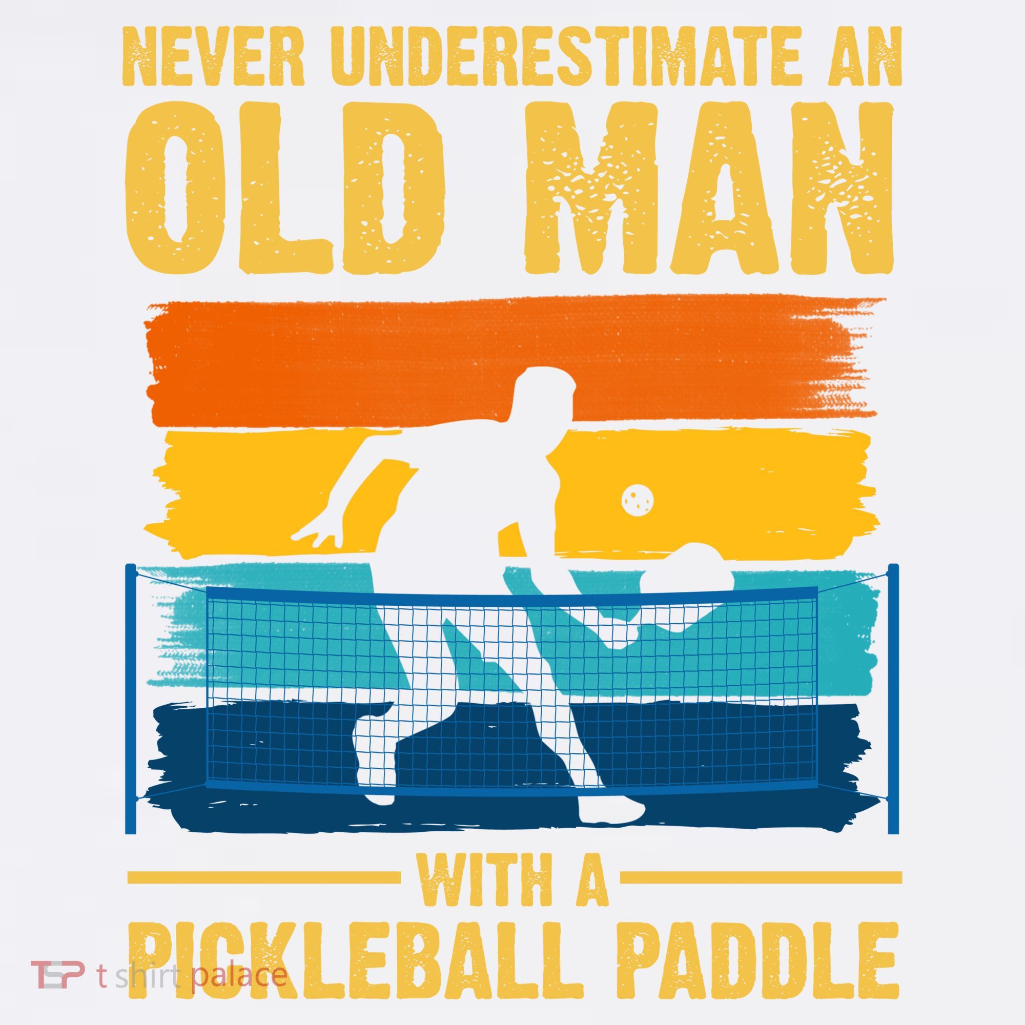 Never Underestimate An Old Man With A Pickleball Paddle Comfort Colors Garment-Dyed Hooded Sweatshirt