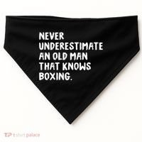 Never Underestimate An Old Man That Knows Boxing USA-Made Doggie Bandana thumb 0