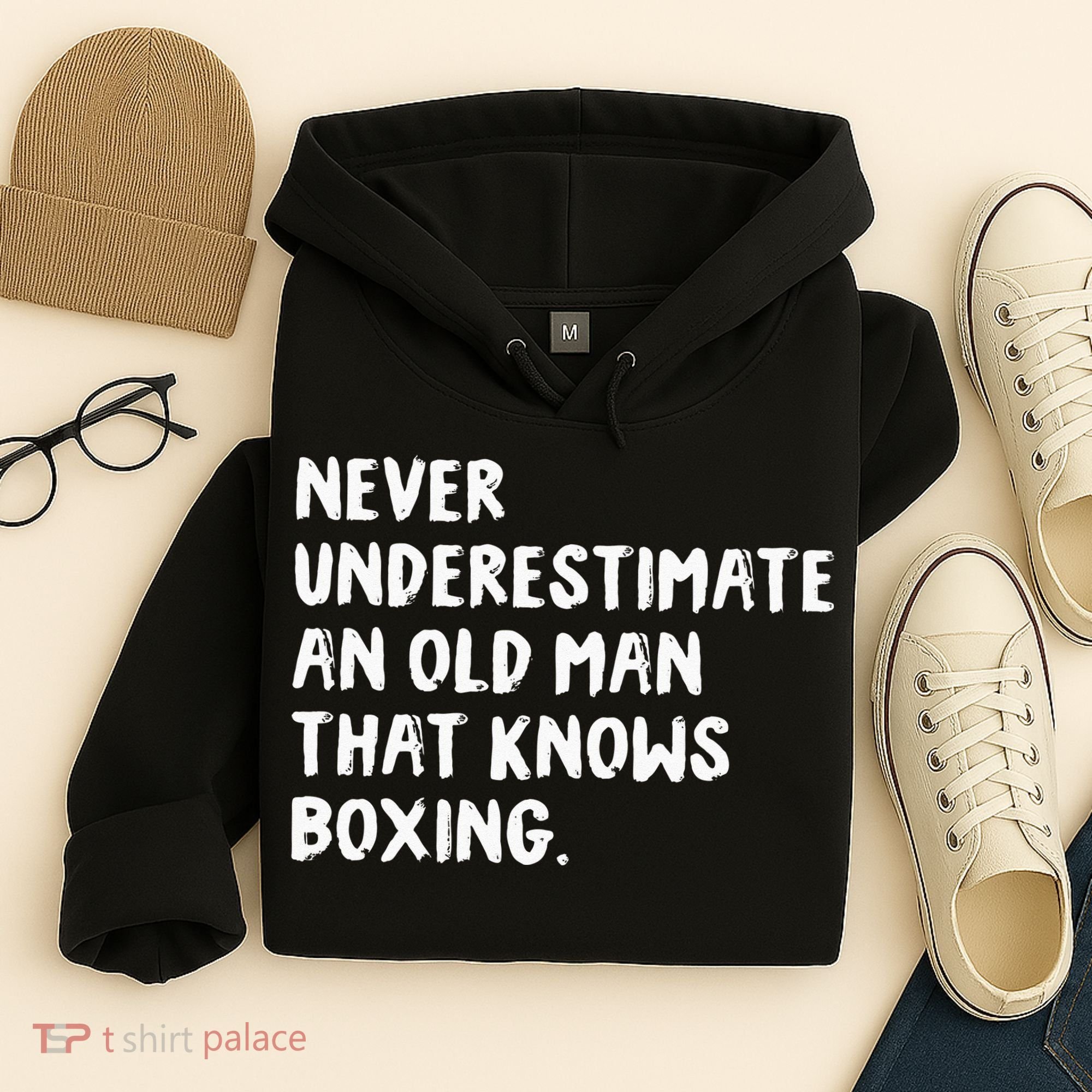 Never Underestimate An Old Man That Knows Boxing Hoodie