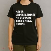 Never Underestimate An Old Man That Knows Boxing T-Shirt thumb 4