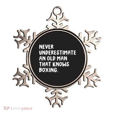 Never Underestimate An Old Man That Knows Boxing Ornament