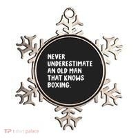 Never Underestimate An Old Man That Knows Boxing Ornament thumb 0