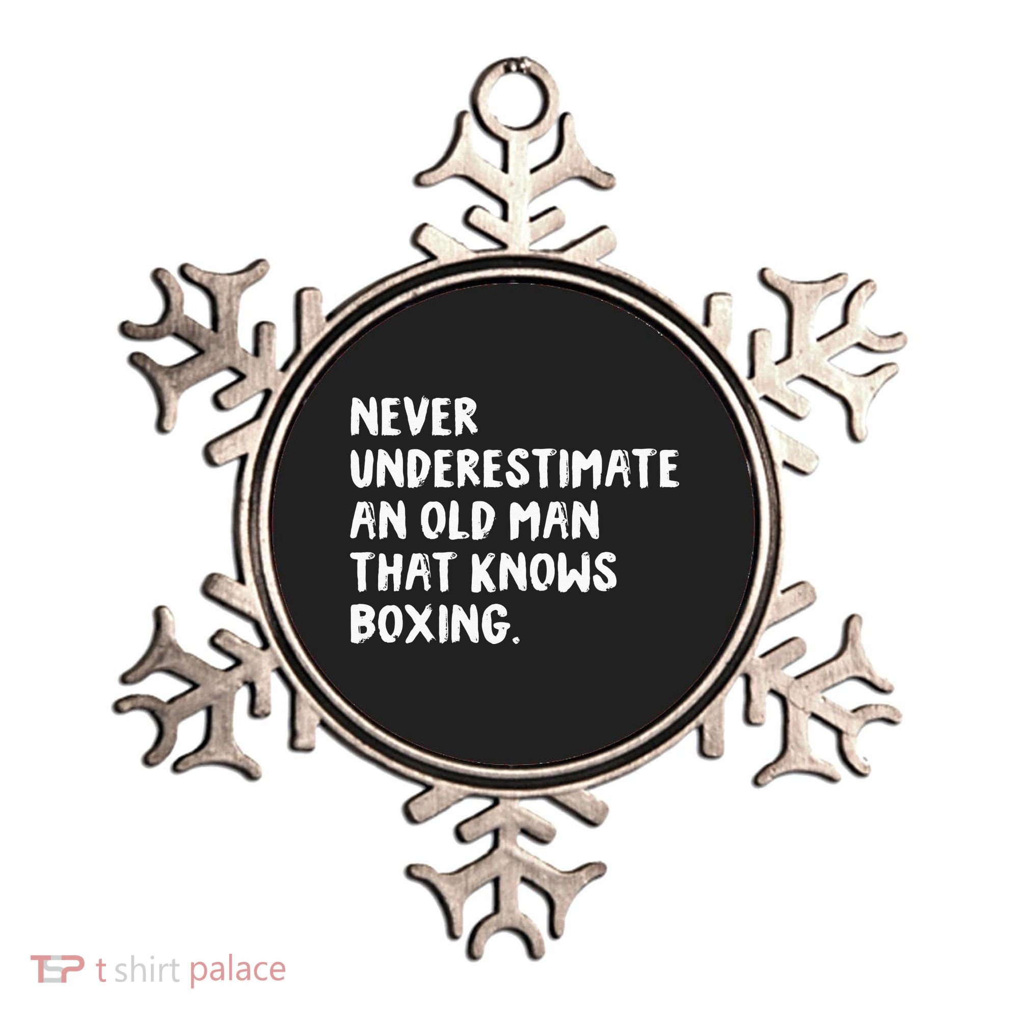 Never Underestimate An Old Man That Knows Boxing Ornament