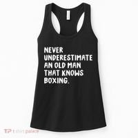 Never Underestimate An Old Man That Knows Boxing Women's Tank Top thumb 0