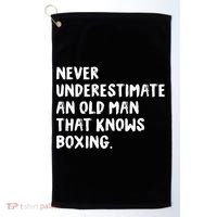 Never Underestimate An Old Man That Knows Boxing Golf Towel thumb 0