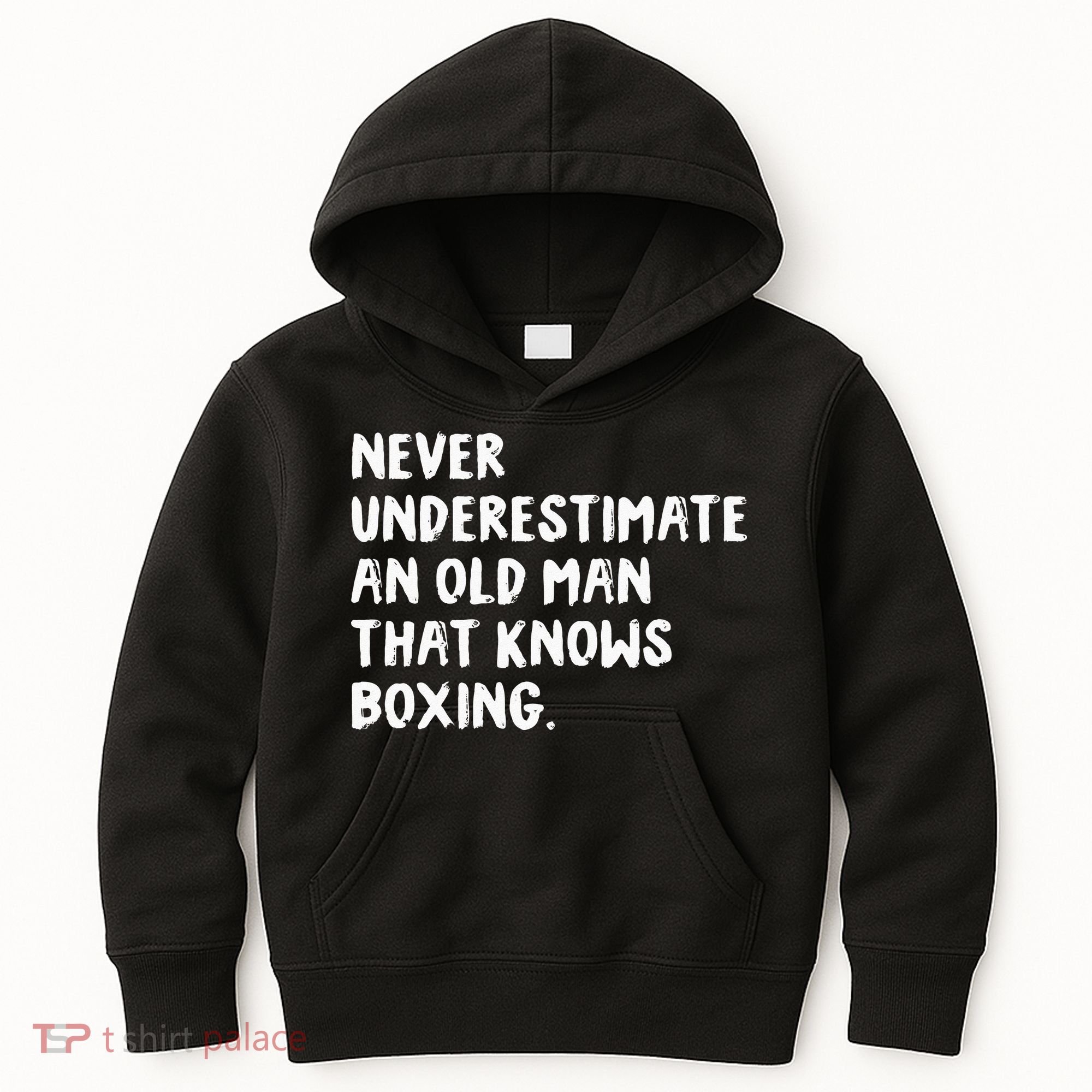 Never Underestimate An Old Man That Knows Boxing Kids Hoodie