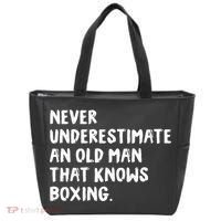 Never Underestimate An Old Man That Knows Boxing Tote Bag thumb 0