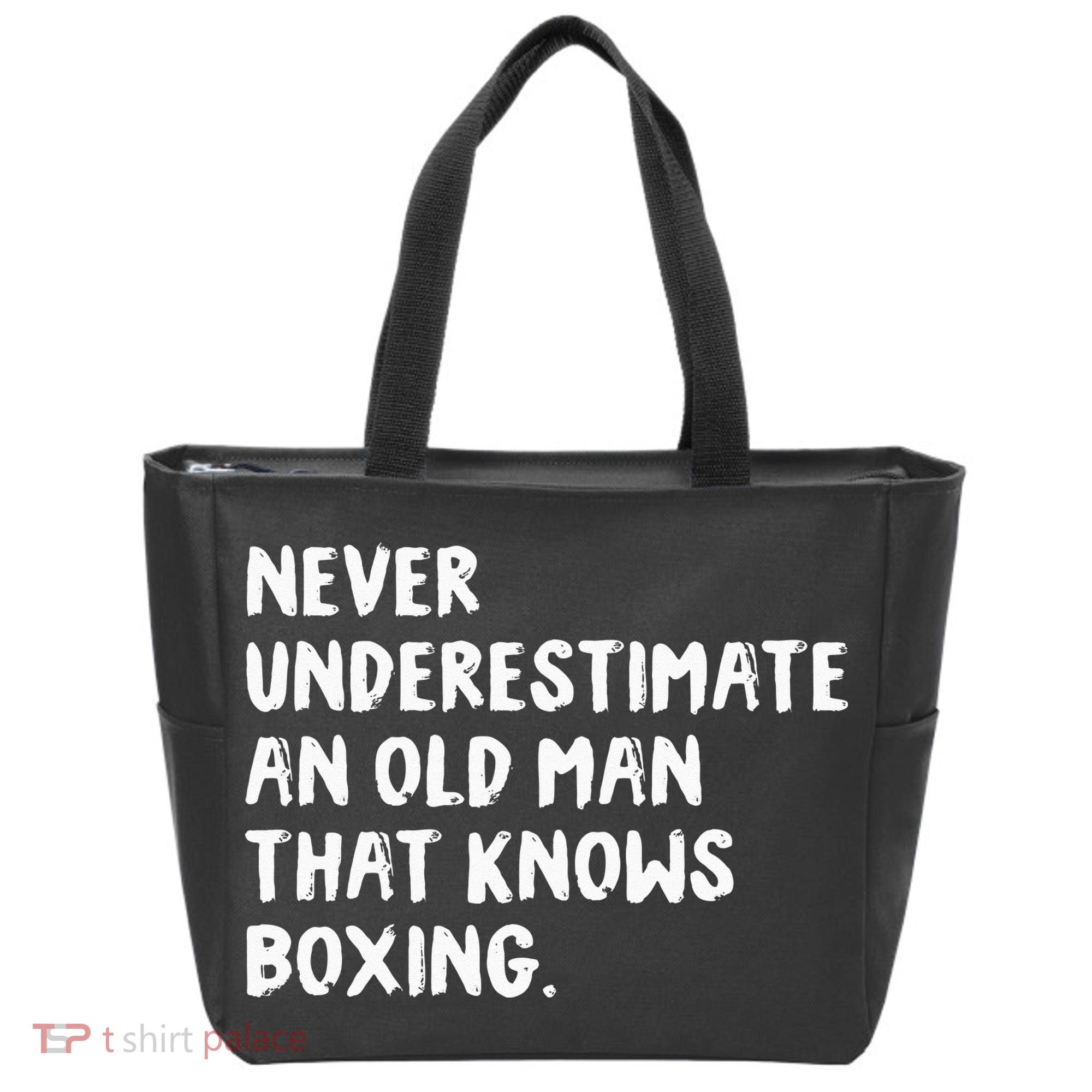 Never Underestimate An Old Man That Knows Boxing Tote Bag
