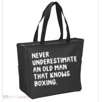 Never Underestimate An Old Man That Knows Boxing Tote Bag thumb 2