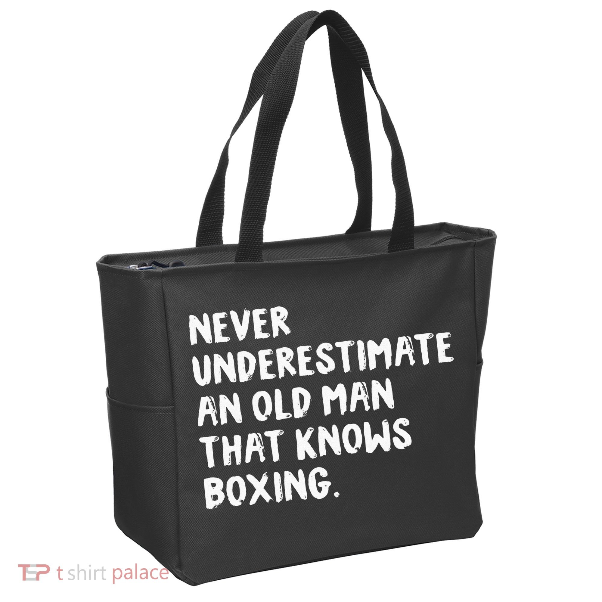 Never Underestimate An Old Man That Knows Boxing Tote Bag