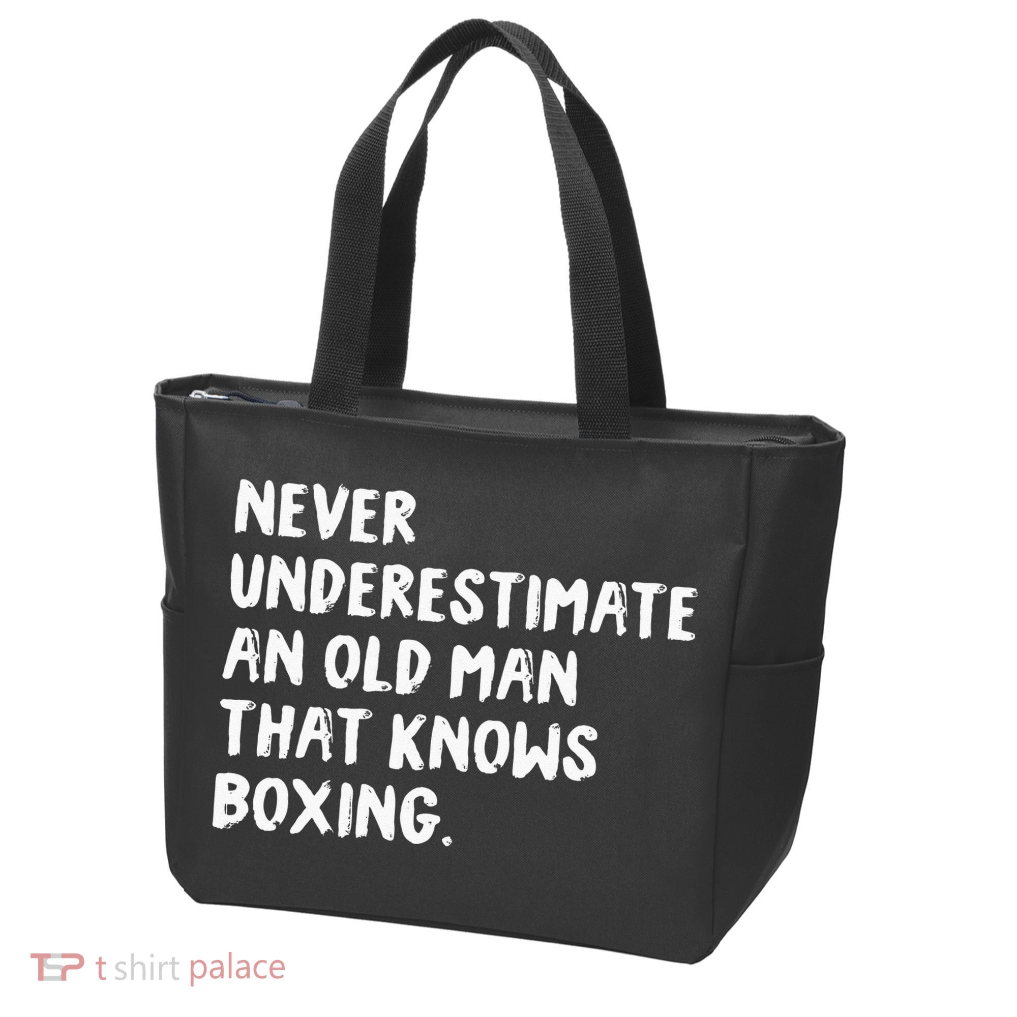 Never Underestimate An Old Man That Knows Boxing Tote Bag