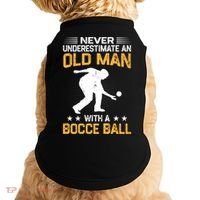 Never Underestimate An Old With A Bocce Ball Gift Doggie Tank thumb 0
