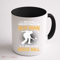 Never Underestimate An Old With A Bocce Ball Gift Coffee Mug thumb 1